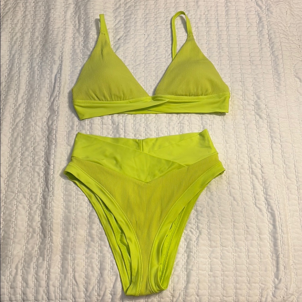 Aerie Neon Yellow Bikini Set